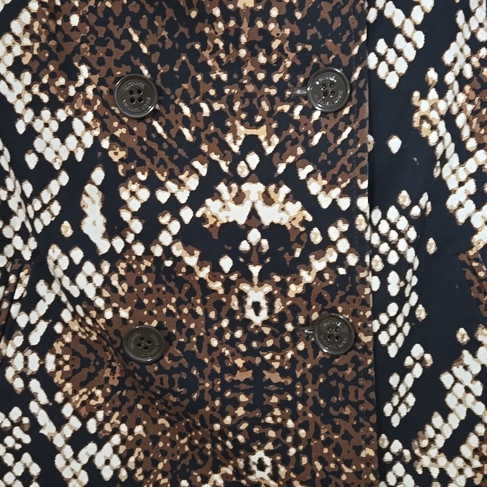 Michael By Michael Kors Snakeskin Jacket Coat Size 8 - Picture 3 of 6